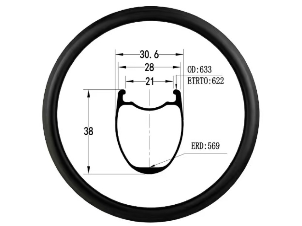 RIM Carbon 38mm Disc Brake